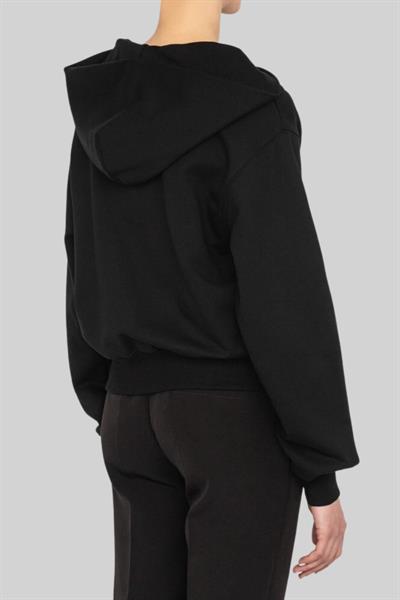 Versace Jeans Couture Kadın Kapüşonlu Tokalı Sweatshirt Siyah 899