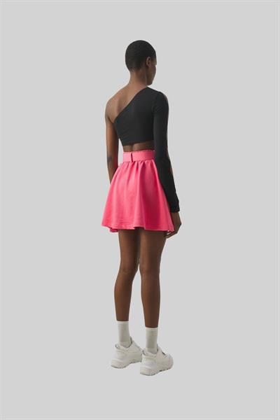 Versace Jeans Couture Kadın Regular Fit A Kesim Kemerli Mini Etek Pembe