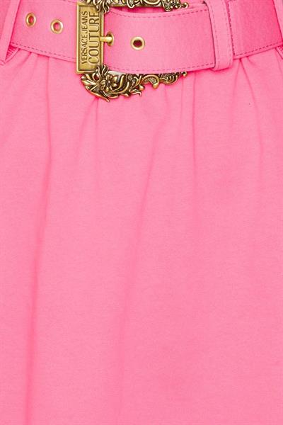 Versace Jeans Couture Kadın Regular Fit A Kesim Kemerli Mini Etek Pembe