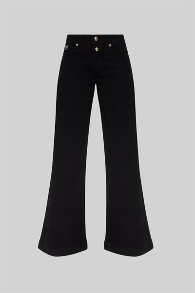 Versace Jeans Couture Kadın Regular Fit Marka Logolu Jean Pantolon Siyah