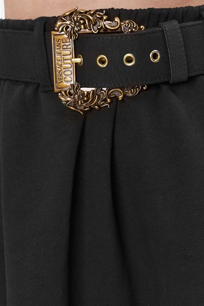 Versace Jeans Couture Kadın Regular Fit A Kesim Kemerli Mini Etek Siyah 899