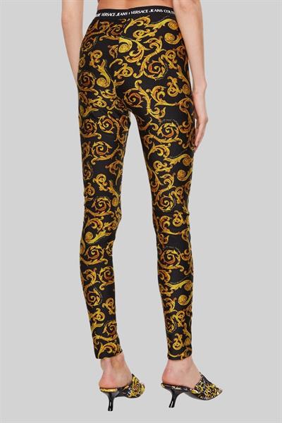Versace Jeans Couture Kadın Regular Fit Baskılı Tayt Siyah