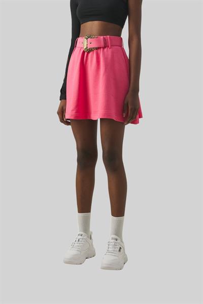 Versace Jeans Couture Kadın Regular Fit A Kesim Kemerli Mini Etek Pembe
