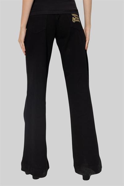 Versace Jeans Couture Kadın Regular Fit Marka Logolu Jean Pantolon Siyah