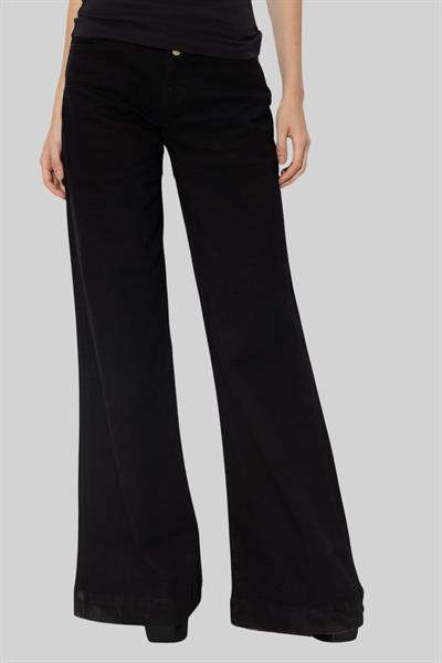 Versace Jeans Couture Kadın Regular Fit Marka Logolu Jean Pantolon Siyah