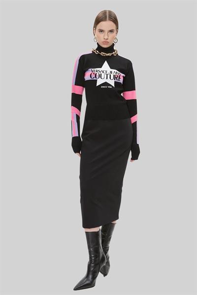 Versace Jeans Couture Kadın Regular Fit Kalem Etek Siyah 899