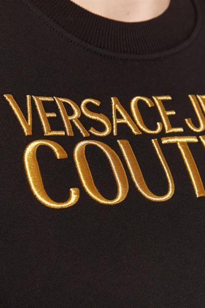 Versace Jeans Couture Kadın Regular Fit Logolu Sweatshirt Siyah