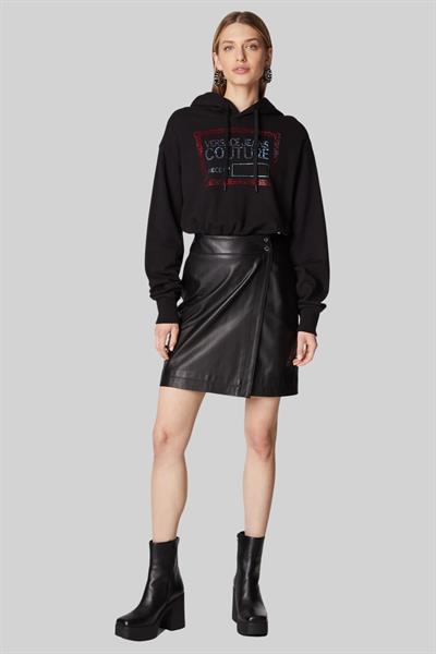 Versace Jeans Couture Kadın Regular Fit Uzun Kollu Kapüşonlu Sweatshirt Siyah 899
