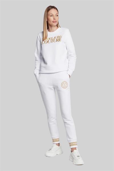 Versace Jeans Couture Kadın Slim Fit Jogger Spor Bayan Pantolon Beyaz