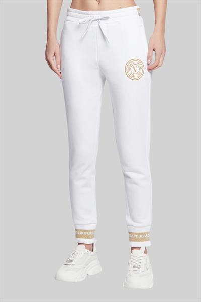Versace Jeans Couture Kadın Slim Fit Jogger Spor Bayan Pantolon Beyaz