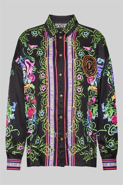 Versace Jeans Couture Kadın Regular Fit Uzun Kollu Gömlek Siyah