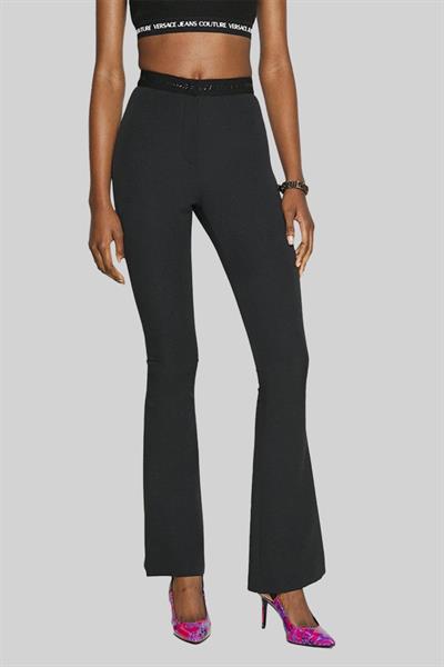 Versace Jeans Couture Kadın Slim Fit Yüksek Bel Pantolon Siyah 899