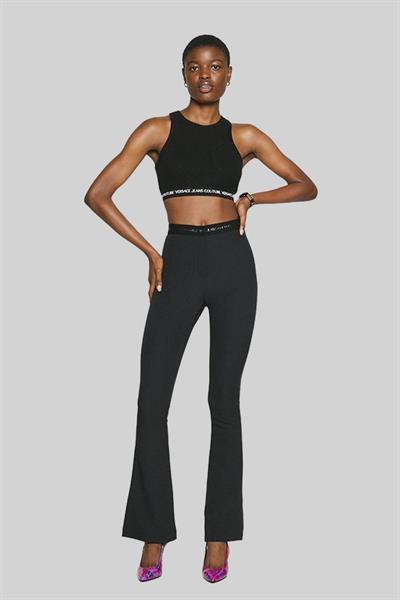 Versace Jeans Couture Kadın Slim Fit Yüksek Bel Pantolon Siyah 899