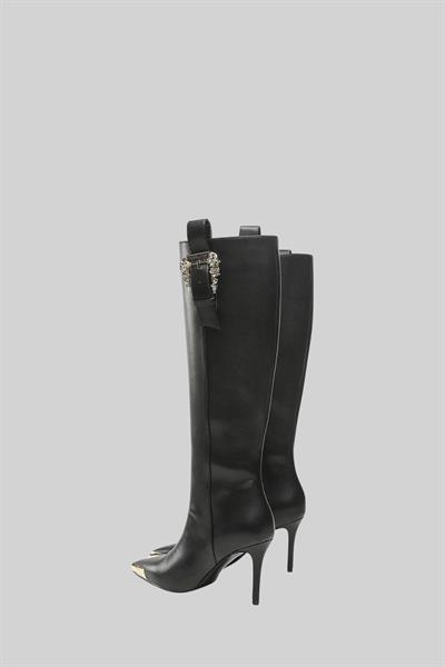 Versace Jeans Couture Kadın Stiletto Topuklu Bot Siyah