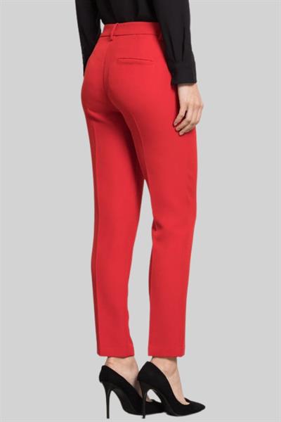 Versace Jeans Couture Kadın Tokalı Pantolon Kırmızı