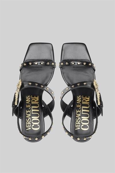 Versace Jeans Couture Kadın Topuklu Sandalet Siyah