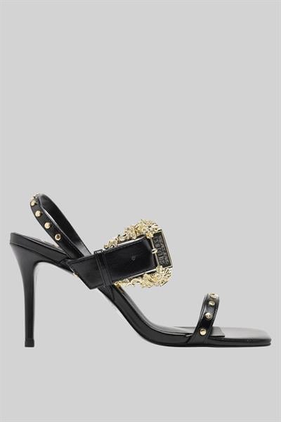 Versace Jeans Couture Kadın Topuklu Sandalet Siyah