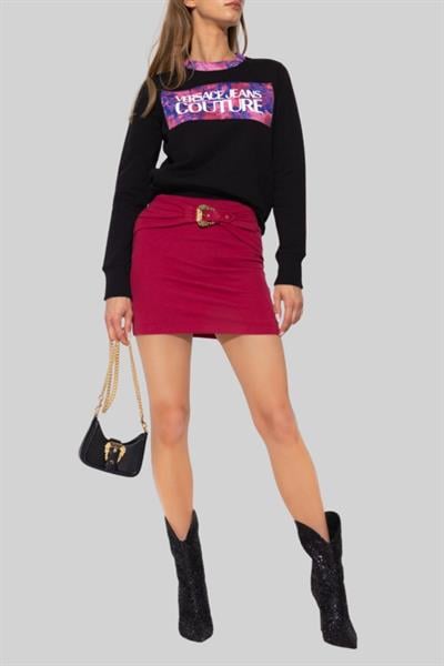 Versace Jeans Couture Kadın Uzun Kollu Logolu Sweatshirt Siyah 899