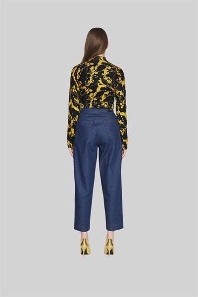 Versace Jeans Couture Kadın Uzun Kollu Kısa Kazak Siyah