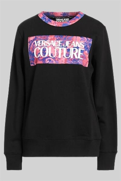 Versace Jeans Couture Kadın Uzun Kollu Logolu Sweatshirt Siyah 899