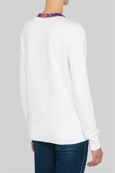 Versace Jeans Couture Kadın Uzun Kollu Logolu Sweatshirt WHITE