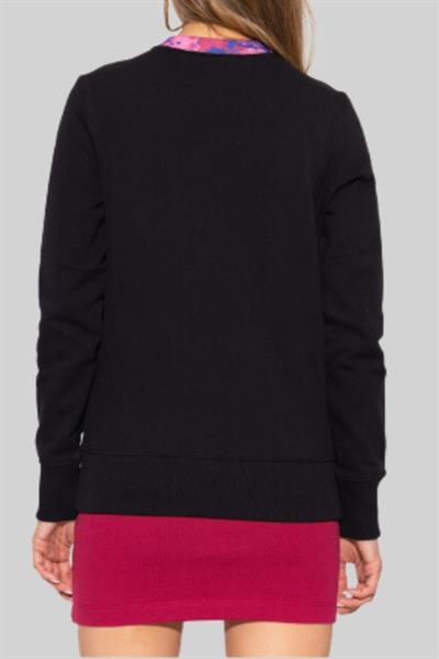 Versace Jeans Couture Kadın Uzun Kollu Logolu Sweatshirt Siyah 899