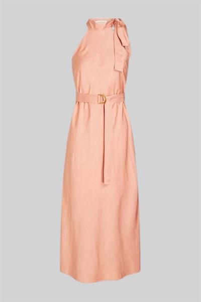 Zimmermann Kadın Boyun Bağlamalı Kuşaklı Midi Elbise Pembe