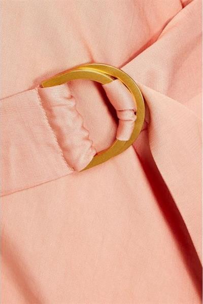 Zimmermann Kadın Boyun Bağlamalı Kuşaklı Midi Elbise Pembe