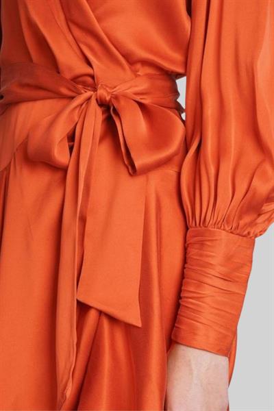 Zimmermann Kadın İpek Mini Elbise Turuncu