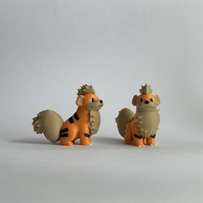 Growlithe 3D Pokemon Figür