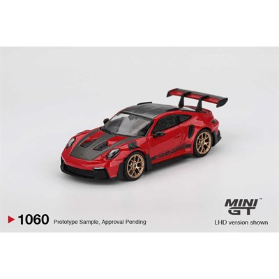 (ÖN SATIŞ) Mini GT 1/64 Porsche 911 (992) GT3 RS Weissach Package Guards Red MGT01060