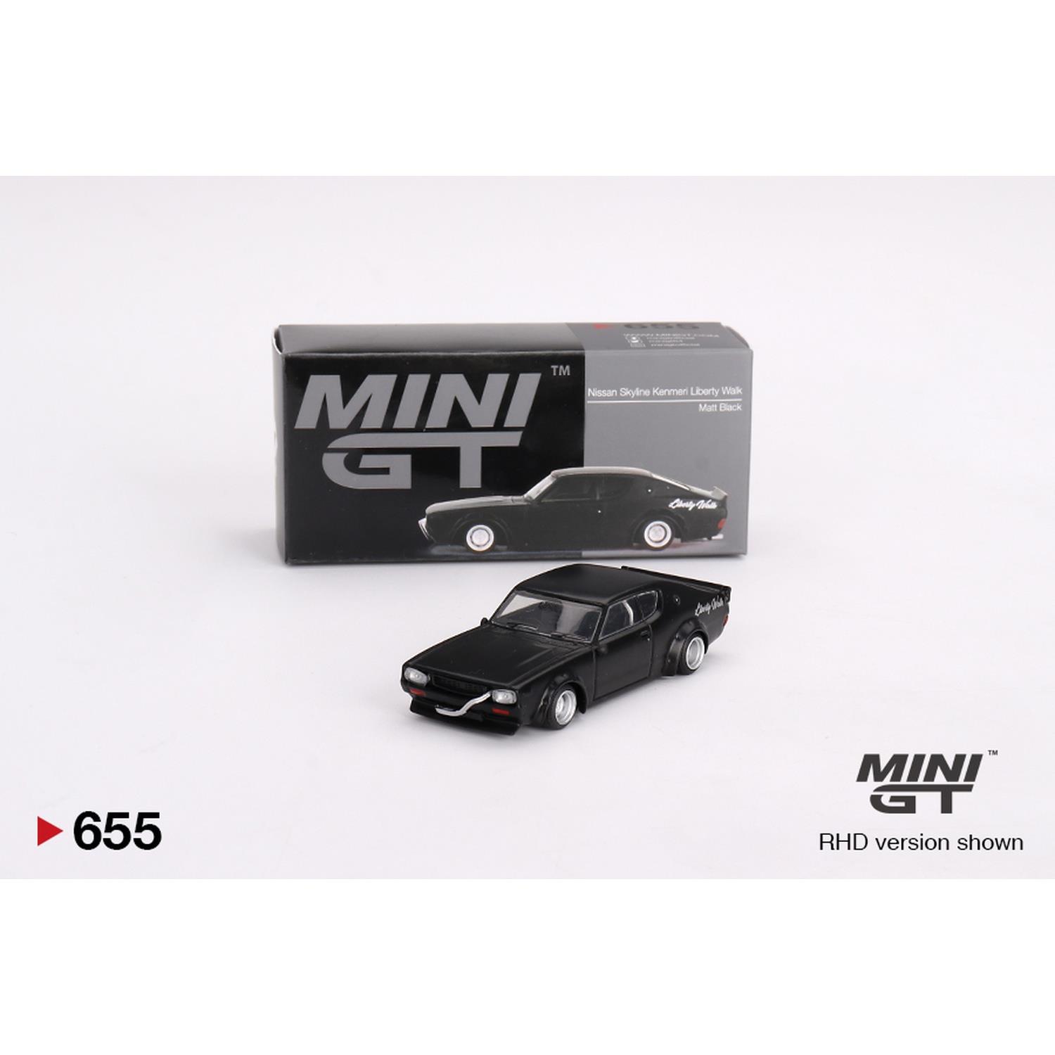 Mini GT 1/64 Nissan Skyline Kenmeri Liberty Walk Matt Black MGT00655