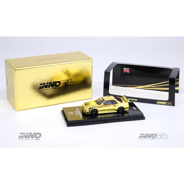 INNO64 - 1/64 Nissan Skyline GT-R R34 Nismo R-Tune Chrome Gold