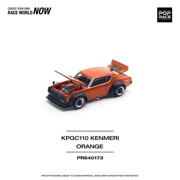 Pop Race 1/64 KPGC110 Kenmeri Orange PR640173