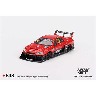 Mini GT 1/64 Nissan LB-ER34 Super Silhouette SKYLINE Red/Black