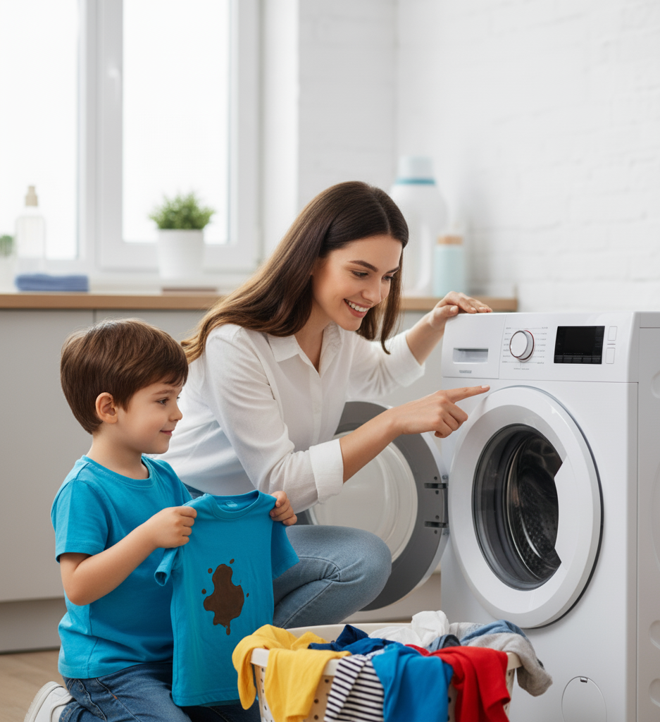 çocuklu aile çamaşır makinesi, leke çıkarma programı, AntiStain, Hijyen Plus, EcoSilence Drive, Bahçelievler çamaşır makinesi, Bosch çamaşır makinesi, Dora Ev Aletleri