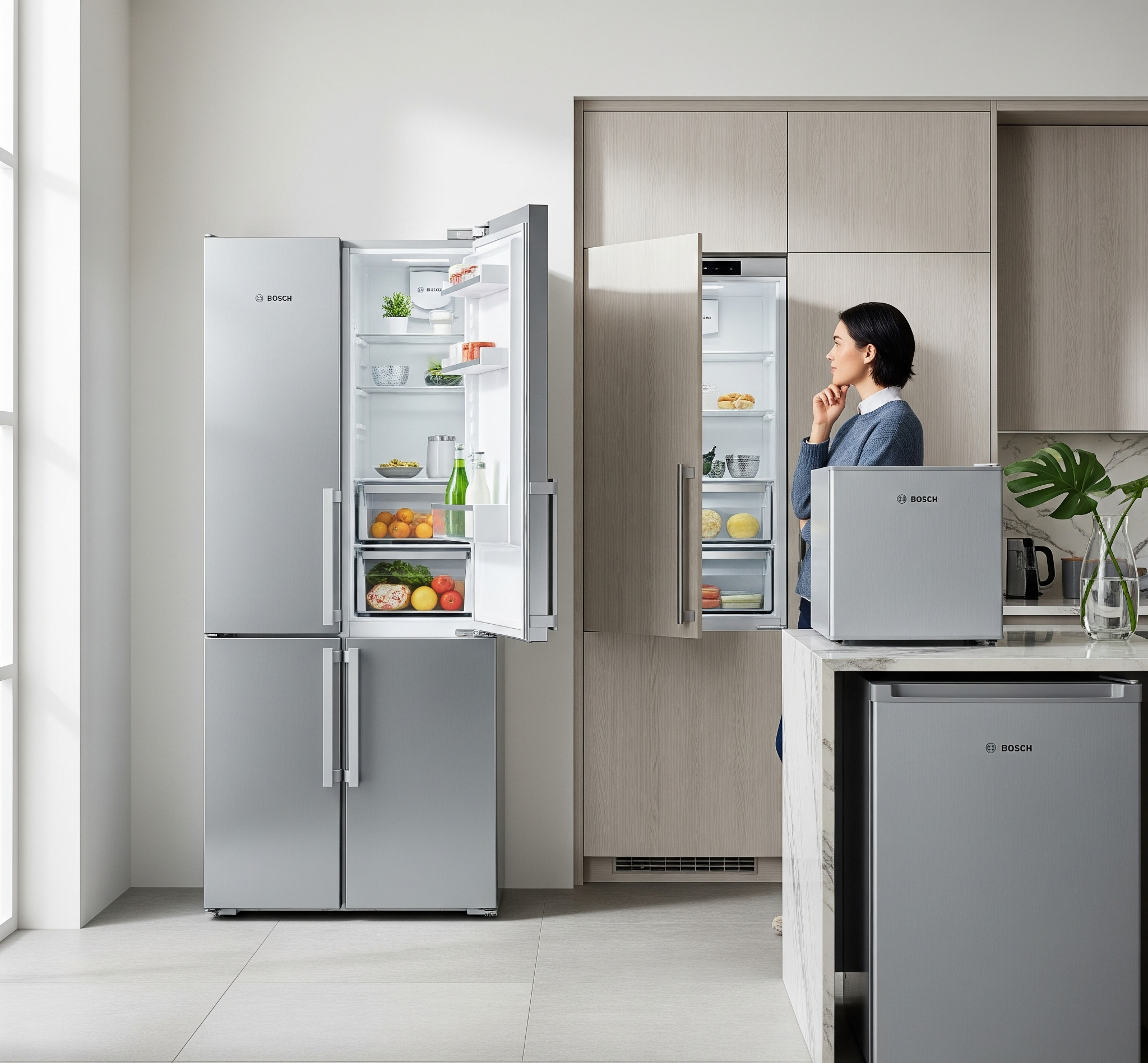Bosch buzdolabı seçimi, solo buzdolabı, ankastre buzdolabı, mini buzdolabı