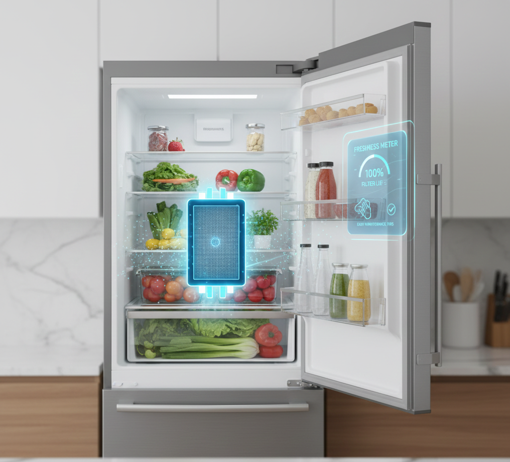 buzdolabı kötü koku, AirFresh Filtre, buzdolabı temizliği, sirke ile temizlik, koku giderme, buzdolabı bakımı, drenaj deliği, Dora Ev Aletleri