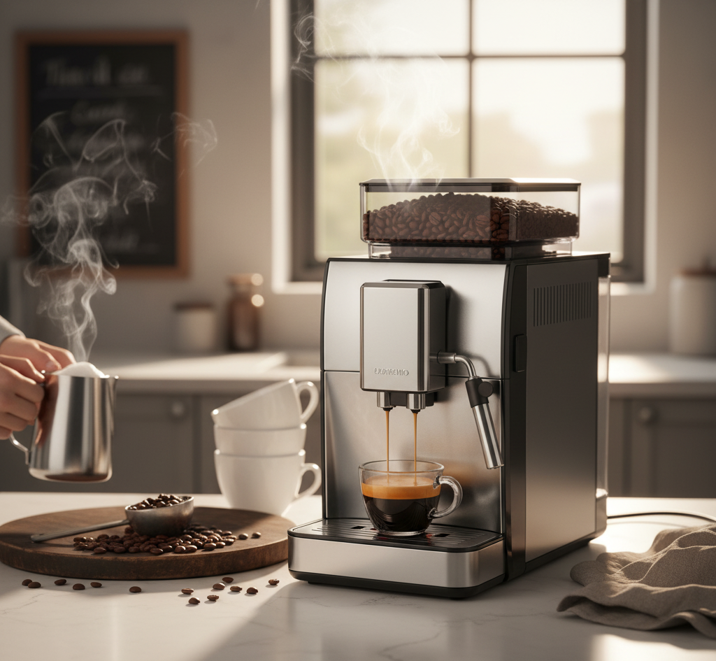 tam otomatik kahve makinesi, evde barista, espresso, latte sırları, kahve makinesi seçimi, Bosch kahve makinesi, Dora Ev Aletleri, kahve makinesi bakımı