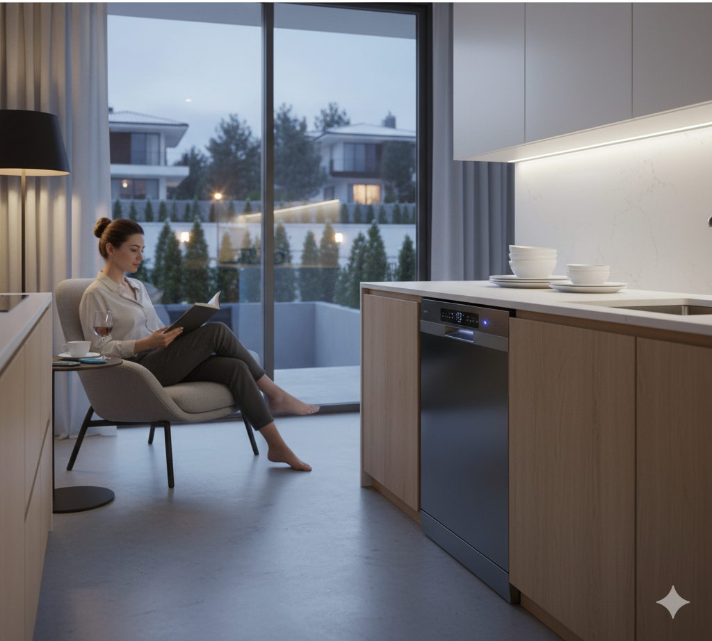 sessiz bulaşık makinesi, düşük ses seviyesi, 42 dB, Bahçelievler beyaz eşya, EcoSilence Drive, Bosch bulaşık makinesi, bulaşık makinesi seçimi, Dora Ev Aletleri