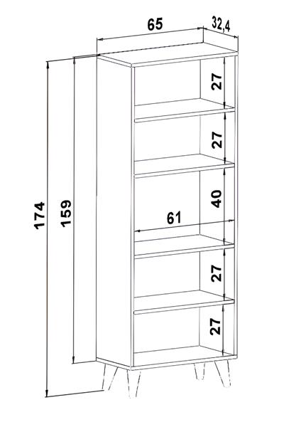 Kahve Köşesi Dolabı 4 Kapaklı Çok Amaçlı Mutfak Dolabı 65x175 Cm Parlak Beyaz