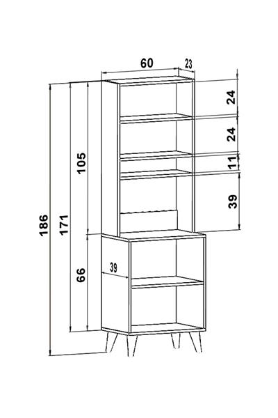 Kahve Köşesi Dolabı 4 Kapaklı Çok Amaçlı Mutfak Dolabı 60x180 Cm Parlak Beyaz