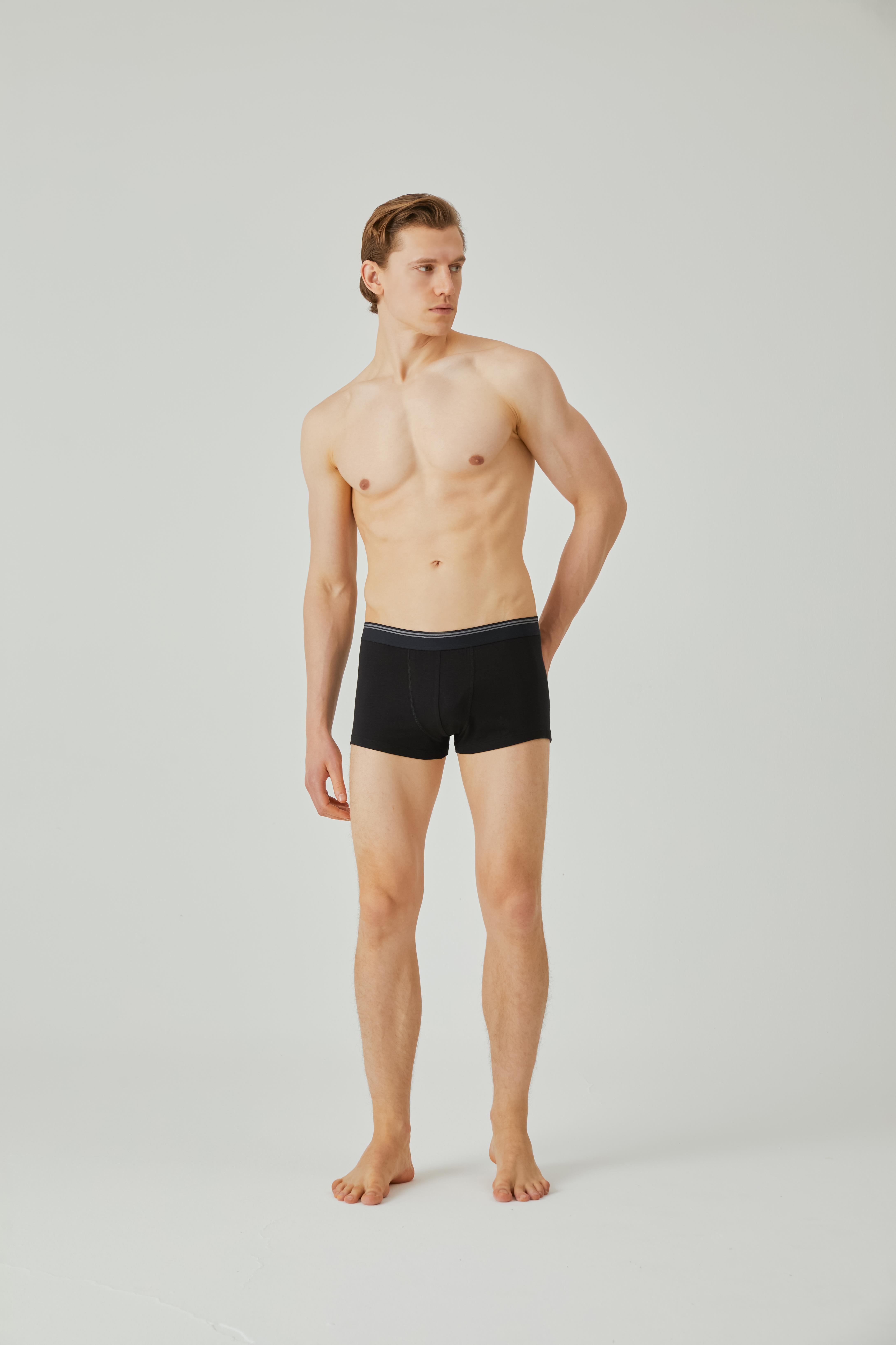 Erkek Kısa Boy Siyah Boxer