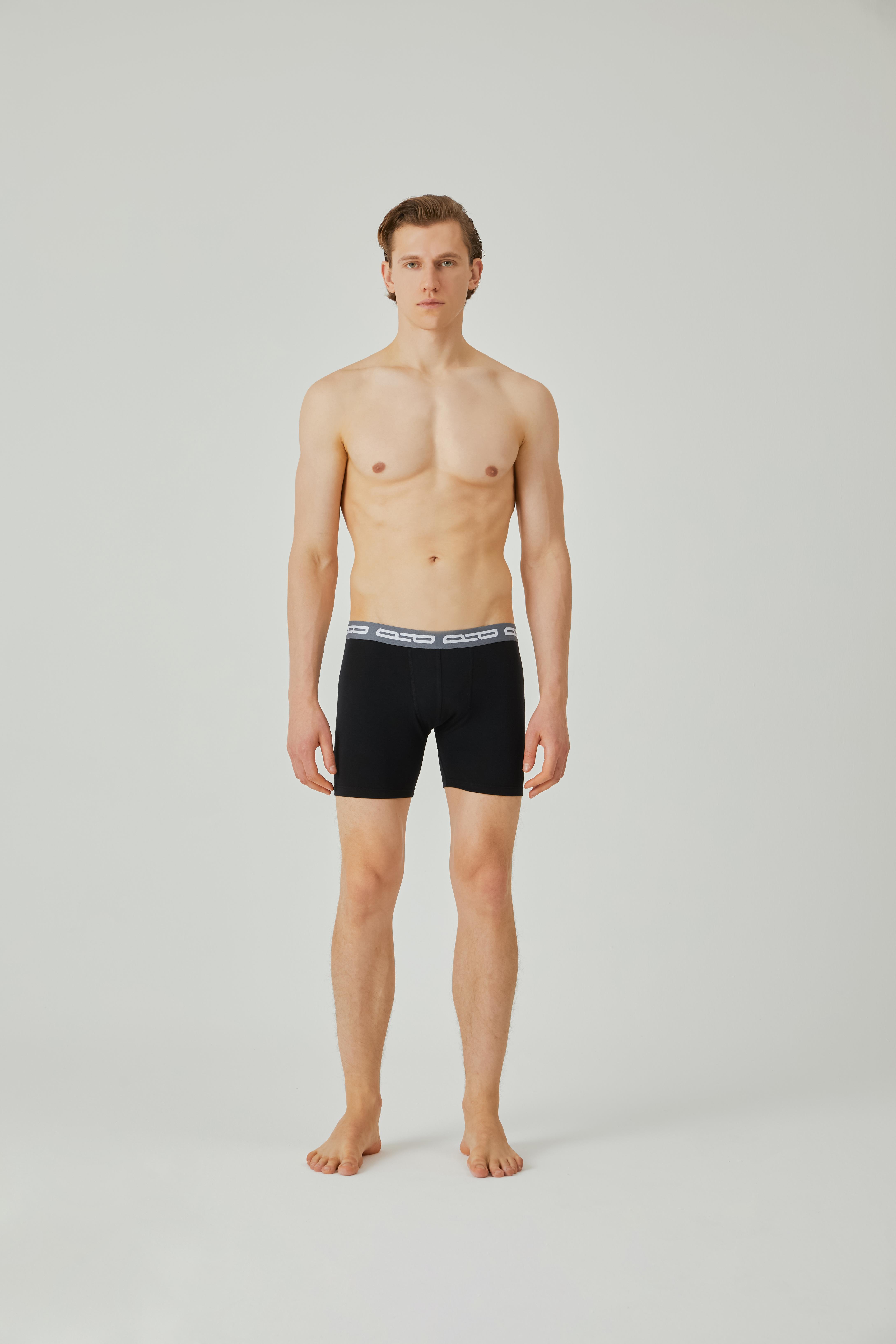 Erkek Orta Boy Siyah Boxer