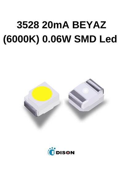  3528 20mA BEYAZ (6000K) 0.06W SMD Led