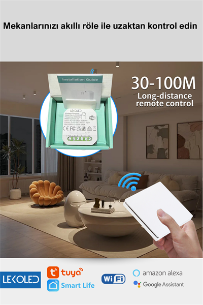  Tek Kanal Akıllı Wifi Anahtar Rölesi  RF + WIFI