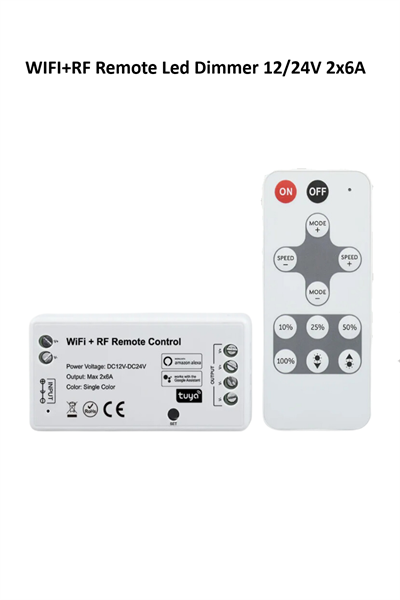  WIFI RF LED DIMMER 12/24V 2x6A