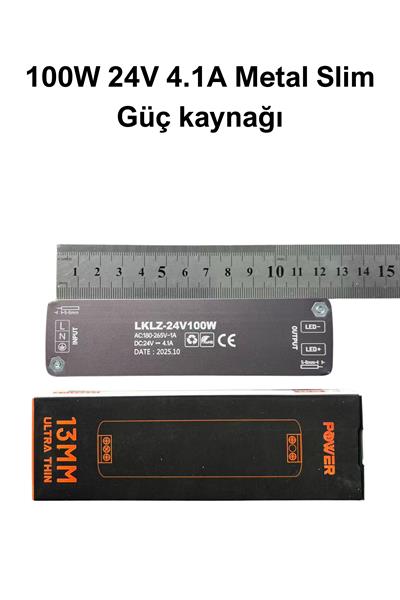 100W 24V 4,1A Metal Slim Güç kaynağı
