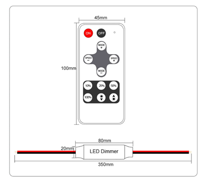10A Mini RF LED Dimmer  