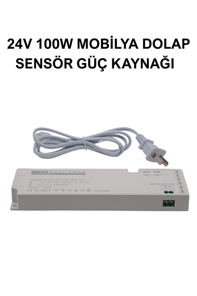 24V 100W MOBİLYA DOLAP SENSÖR GÜÇ KAYNAĞI   